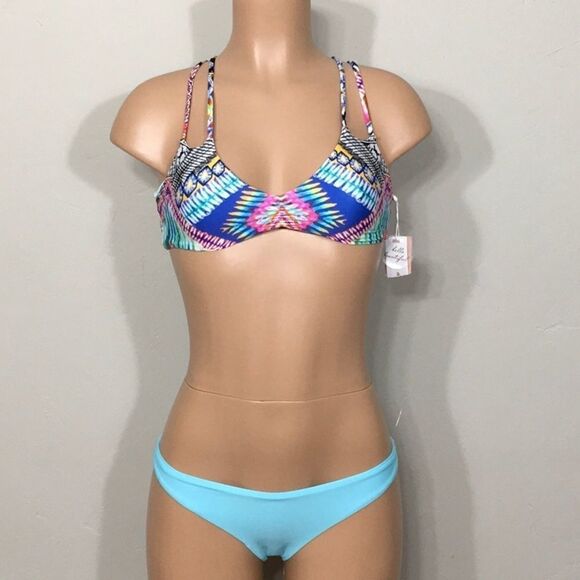 PILYQ multicolored reversible bikini set. NWT - Picture 4 of 16